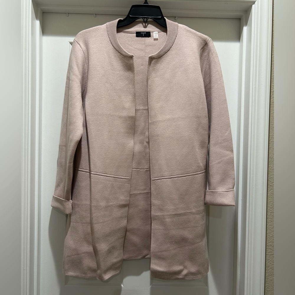 Tahari Women's Tan Sweater Blazer